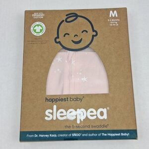 Happiest Baby Sleepea Pink Organic Cotton The 5 Second Swaddle M